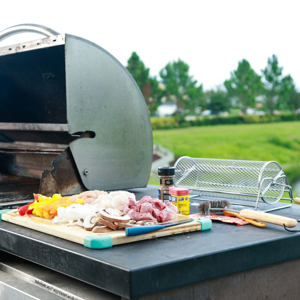 Smokr All-in-One Grilling Bundle - Rolling BBQ Basket, Silicone Brush, and BBQ Brush Cleaner with Scraper